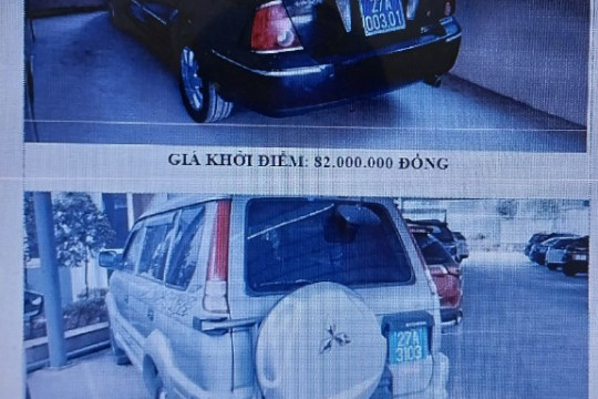 Thông báo đấu giá tài sản (02 xe ô tô)